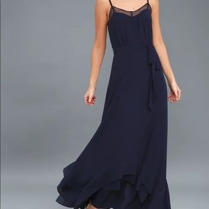 Lulus navy maxi dress